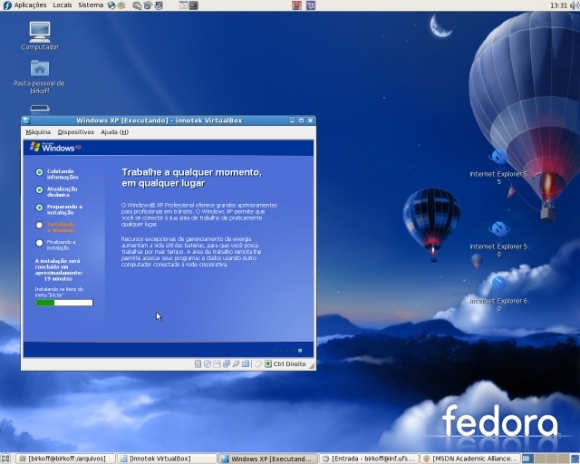 Windows no Fedora